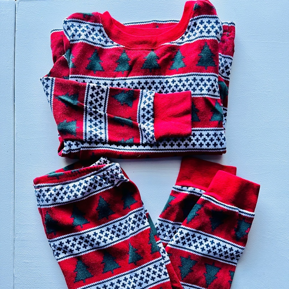 Janie and Jack Christmas Tree Pajamas Fair Isle Boy/Girl